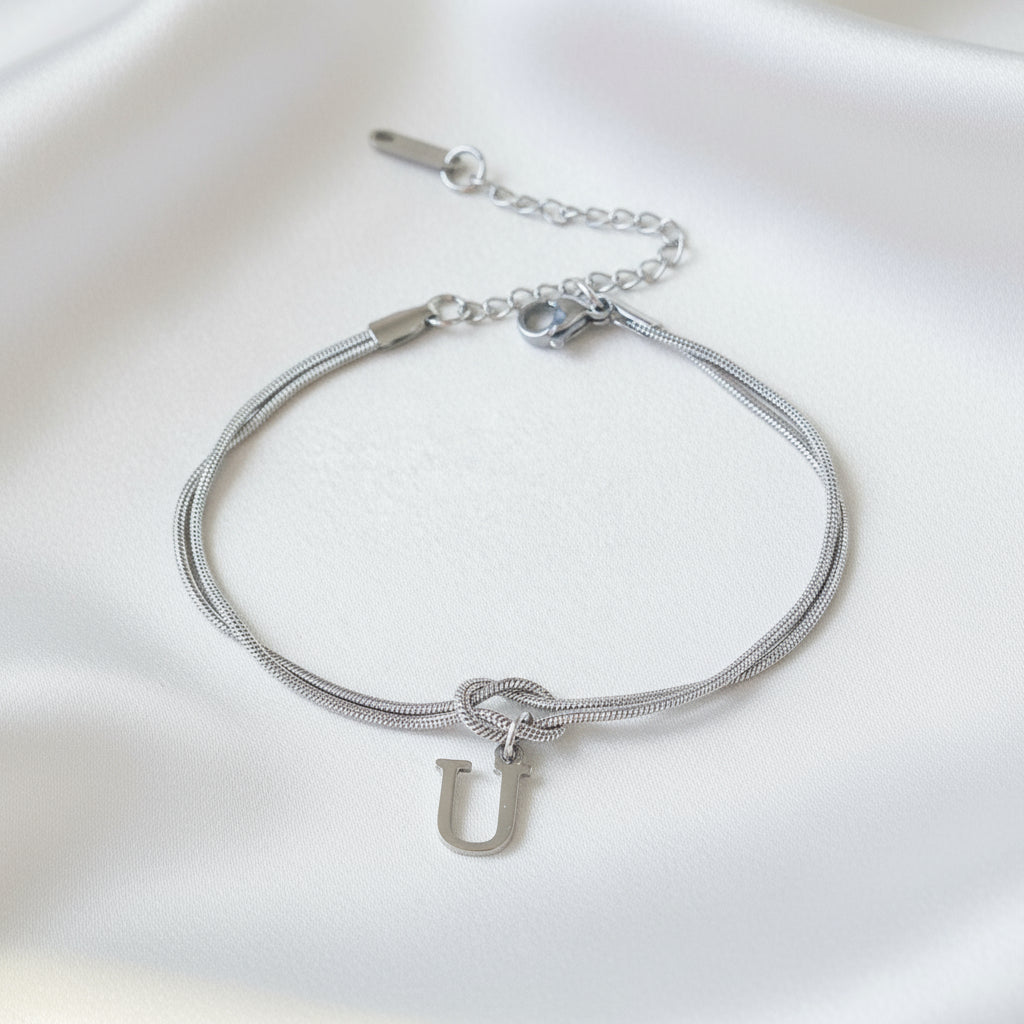 Infinity Letter Bracelet