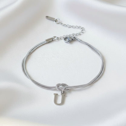 Infinity Letter Bracelet