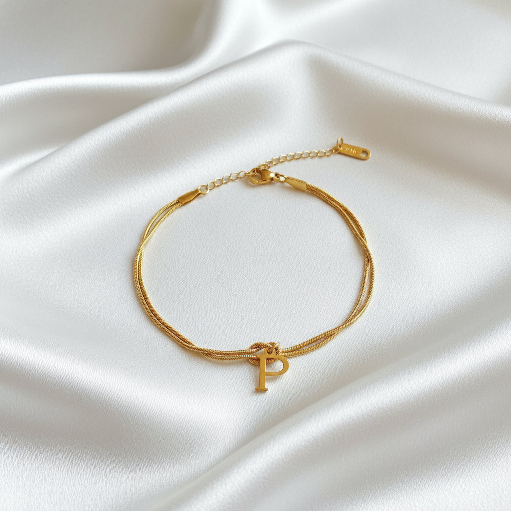 Infinity Letter Bracelet