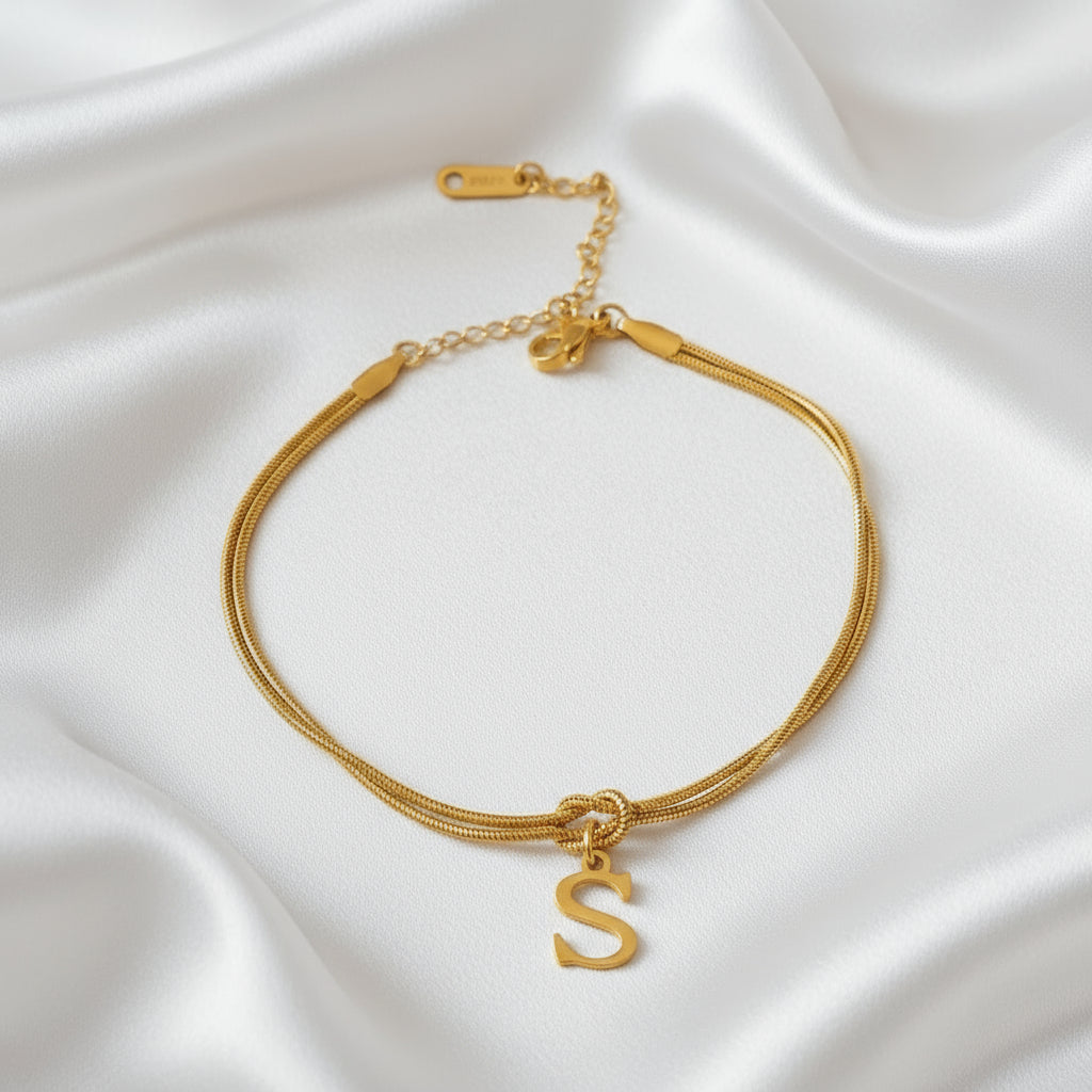 Infinity Letter Bracelet