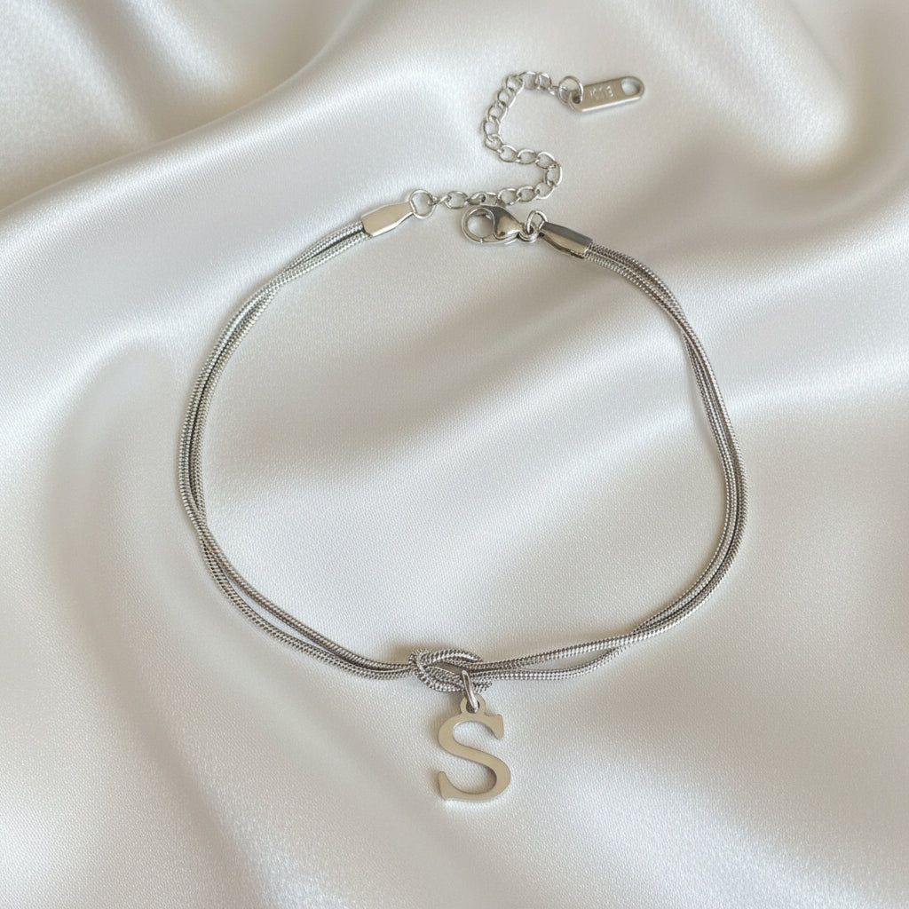 Infinity Letter Bracelet