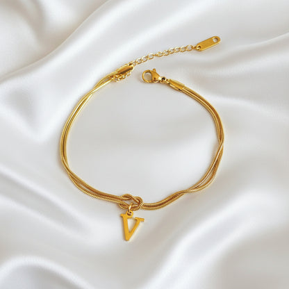 Infinity Letter Bracelet