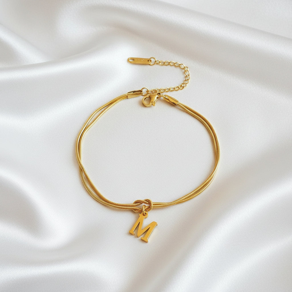 Infinity Letter Bracelet