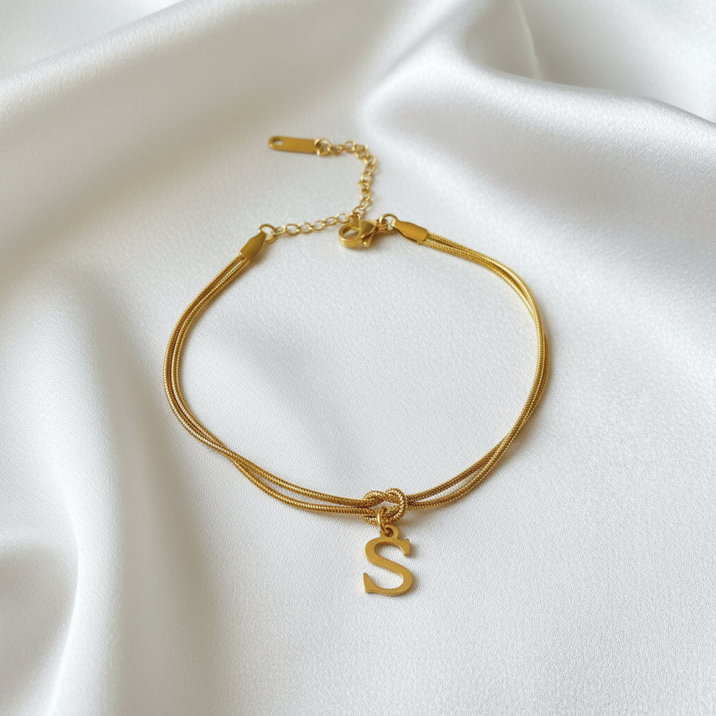 Infinity Letter Bracelet