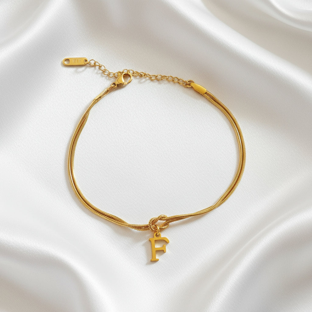 Infinity Letter Bracelet