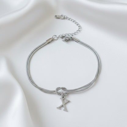 Infinity Letter Bracelet