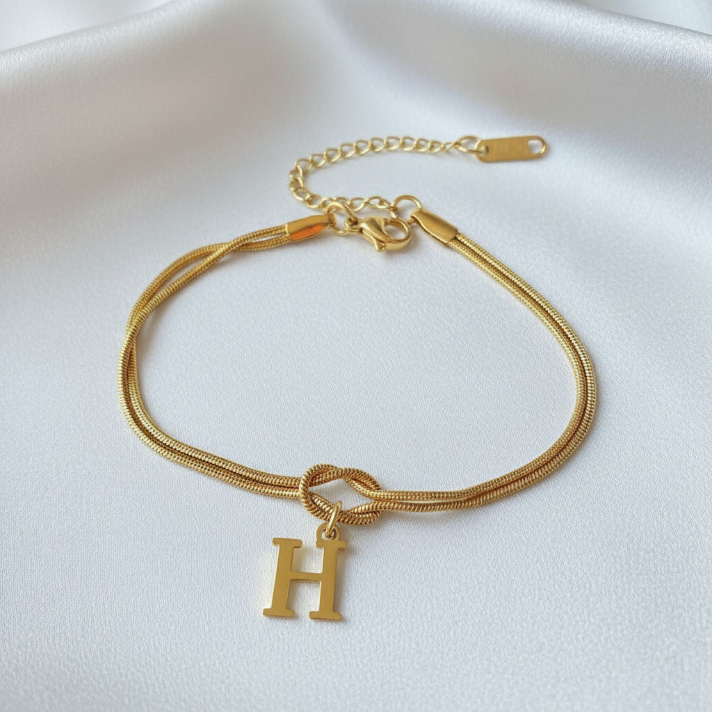 Infinity Letter Bracelet