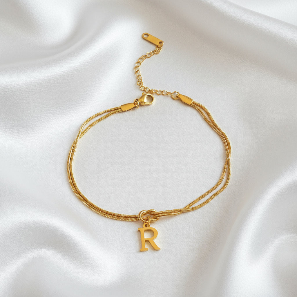 Infinity Letter Bracelet