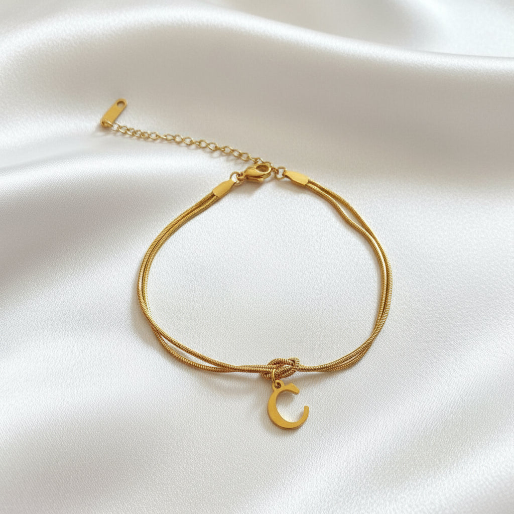 Infinity Letter Bracelet