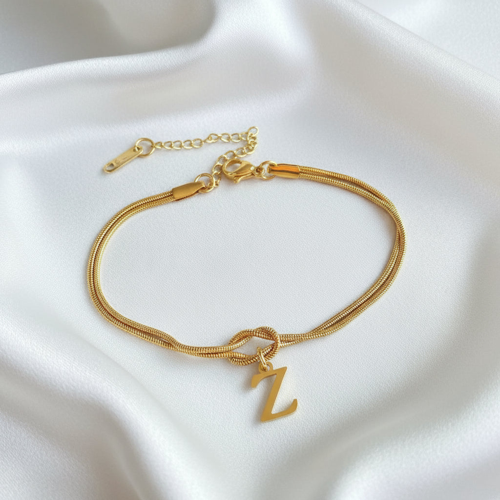 Infinity Letter Bracelet