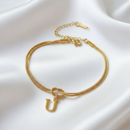 Infinity Letter Bracelet