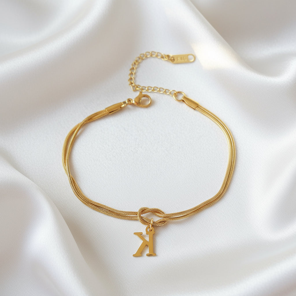 Infinity Letter Bracelet