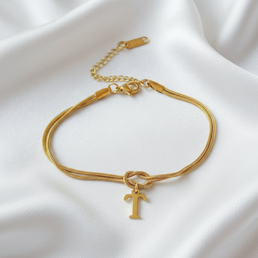 Infinity Letter Bracelet